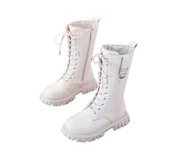 LOKLNEYK Winterstiefel Mädchen - Gummistiefel Kinder Übergröße Stiefel Kinderschuhe Thermo Schneestiefel Winterschuhe Gefüttert Große Größen Übergangsschuhe Winterboots Wasserfeste Schuhe 8#beige 36