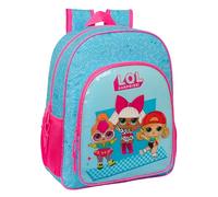 LOL Surprise Divas Schulrucksack für Kinder, Kinderrucksack, anpassbar an Kinderwagen, ideal für Kinder im Schulalter, bequem und vielseitig, Qualität und Widerstandsfähigkeit, 32 x 12 x 38 cm, Blau,