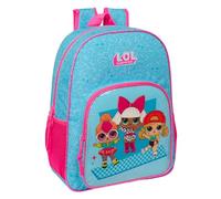 LOL Surprise Divas Schulrucksack für Kinder, Kinderrucksack, anpassbar an Kinderwagen, ideal für Kinder im Schulalter, bequem und vielseitig, Qualität und Widerstandsfähigkeit, 33 x 14 x 42 cm, Blau,