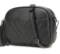 lola mae Gesteppte Crossbody-Tasche, trendiges Design, Schwarz (Schwarze Zinn-Metallteile), Small