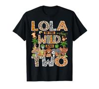 Lola of The Wild & Two 2nd Birthday Boy Safari Dschungel T-Shirt