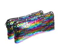 LOLIPPYY 2 Stück Kleine Handliche Pailletten Kosmetiktasche Kompakte Multifunktionale Reise Beauty Tasche für Damen zur Aufbewahrung von Make up Toilettenartikeln und Zubehör Stilvoll und