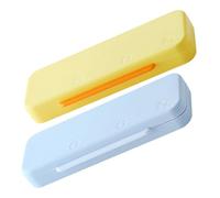 LOLIPPYY 2stücke Teiliges Federmäppchen Großes Mäppchen Für Junge Mädchen Doppelstöckige Stiftebox in Blau Und Gelb Robuste Stifteköcher Praktisch Für Schule Büro Und Schreibtischorganisati