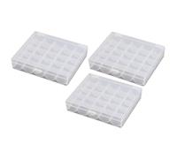LOLIPPYY 3 Stück Teiliges Spulen Aufbewahrungsbox Transparenter Bobbins Organizer Leichter Nähzubehör Aufbewahrungsbox mit Sicherem Verschluss für Handwerk und Transport