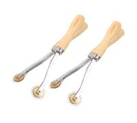 LOLIPPYY 4 Stück Teiliges Leder kopierrad mit Holzgriff Leichtes und Verschleißfestes Tracing Wheel für Schnittmuster Nähen DIY Lederwaren Präzises Markieren Stoff und Leder