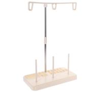 LOLIPPYY Nähmaschinen Garnständer aus Kunststoff mit 3 spulen Halter Weiß Haushalts Garnrollenhalter für Quilten Sticken und Nähen Gleichmäßiger Garnfluss Platzsparend