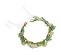 LOLIPPYY Olivenblatt Blumenkranz Haarschmuck Braut Kopfschmuck für Hochzeit Party Fotografie Leichtes Natürliches Stirnband mit Grünen Blättern für Damen Mädchen