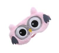 LOLIPPYY Schlafmaske Plüsch mit Verstellbarem Riemen Cartoon Eulen augenbinde Weich Atmungsaktiv Augenmaske gegen Licht für Besseren Schlaf