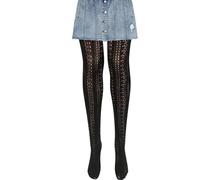 Lolita Strumpfhos, Damen Vintage Spitze Blumen Strumpfhose mit Aushöhlen, Reizvoller Mode für Oktoberfest, Fasching und Mottoparty