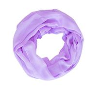 Lolus Damen Loop Rundschal Hals-Tuch in verschiedenen Farben und Blumen Muster Accessoires Schal (U11 lavendel)