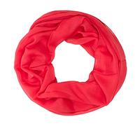 Lolus Damen Loop Rundschal Hals-Tuch in verschiedenen Farben und Blumen Muster Accessoires Schal (U2 rot)