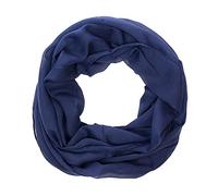 Lolus Damen Loop Rundschal Hals-Tuch in verschiedenen Farben und Blumen Muster Accessoires Schal (U4 dunkelblau)