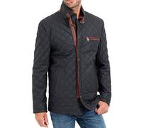 Lolus Elegante und hochwertige Herren Premium Lederjacke Leno aus weichem Lammleder (Größen 46-68) (56, Dunkelblau Braun)