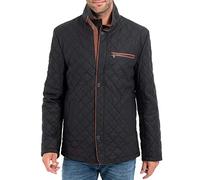 Lolus Elegante und hochwertige Herren Premium Lederjacke Leno aus weichem Lammleder (Größen 46-68) (52, Schwarz Braun)