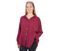 Lolus Kurze Musselinbluse Oversized Musselin Hemdbluse mit Knopfverschluss aus 100% Baumwolle - Sasha