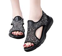 Lomelomme Sommerschuhe Damen Trekkingsandalen Pylomo Sale Sport-Outdoorsandalen Elegant Sandaletten Flache Bequem Sommerschuhe Sandalen Plateau Frauen Ortopädicheschuhe Sandalette Schnürsandalen