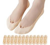 Lomitract Dünne, ultra-niedrige Socken (Damen 38-47), aus Eisseide Oberfläche auf der Oberfläche und Baumwolle auf der Unterseite, 6 Paar D-Nude, 37-40.5 EU