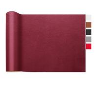 LOMUG Kunstleder Meterware 200 x 140 cm Wasserdicht Lederstoff Gekörnt Lederimitat Texturiert Lederstoff Leder Risse Reparieren Bezugsstoff Möbelstoff Leder Patch Für Autositze Sofa Weinrot