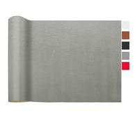 LOMUG Kunstleder Meterware 200 x 140cm Premium Gekörnt Wasserdicht Kunstleder Gekörnt Lederimitat Texturiert Lederstoff Meterware Reparieren Bezugsstoff Möbelstoff Leder Patch für Autositze Sofa, Grau