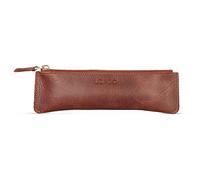 Londo Echtleder Federmäppchen mit Reißverschluss - Elegantes Bleistift Etui, Multifunktionales Schlampermäppchen und Stiftetasche für Büro, Reise & Alltag