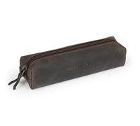 Londo Echtleder Federmäppchen mit Reißverschluss - Multifunktionales Bleistift Etui, Schlampermäppchen und Stiftetasche für Büro, Reise & Alltag