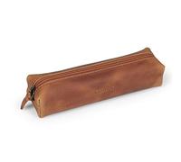Londo Echtleder Federmäppchen mit Reißverschluss - Multifunktionales Bleistift Etui, Schlampermäppchen und Stiftetasche für Büro, Reise & Alltag