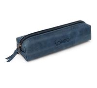 Londo Echtleder Federmäppchen mit Reißverschluss - Multifunktionales Bleistift Etui, Schlampermäppchen und Stiftetasche für Büro, Reise & Alltag