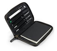 Londo Echtleder Padfolio - Portfolio Ordner mit Bleistifthalter, Notizblock & Reißverschluss für Business, Büro & Reisen