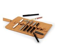Londo Echtleder Stifterolle, Federmäppchen - Elegante Roll-up Stifterolle, Bleistift Wrap, Mäppchen, Stift Organizer, Bleistiftkasten