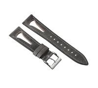 London Craftwork Atmungsaktives Sport-Uhrenarmband aus gewachstem Leder für klassische Taucher-Kleid-Militäruhren, 20 mm, 21 mm, 22 mm, 24 mm, 20mm, Leder, Kein Edelstein
