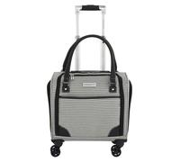 London Fog Cambridge 38,1 cm (15 Zoll) 8-Rollen-Untersitztasche, Schwarz Weiß Hahnentritt, Mini, London Fog Cambridge Untersitztasche, 38,1 cm, 8 Räder, Hahnentrittmuster, Schwarz / Weiß