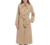 LONDON FOG, Einreihiger langer Trenchcoat mit Schulterklappen und Gürtel für Damen, XL