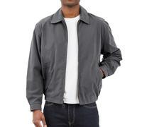 LONDON FOG Herren Golf-Jacke mit Reißverschluss vorne, Rot (Normale Größen) Leichte Baumwolljacke, Stahl, XX-Large Hoch