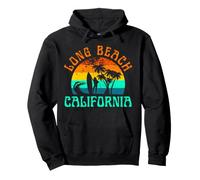 Long Beach California Surf Sommer Urlaub Mädchen Vintage Pullover Hoodie