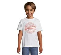 Long Beach Surf Los Angeles California Pacific Ocean Crew Neck Kids T-Shirt White, weiß, 13 Jahre
