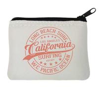 Long Beach Surf Los Angeles California Pacific Ocean Geldbörse aus Neopren, 10 x 11 cm, Weiß