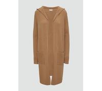 s.Oliver Long-Cardigan mit Kapuze Sandstein 42