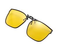 Long Keeper Clip On Sonnenbrille Polarisiert Sonnenbrillen Aufsatz Brille für Damen Herren Sonnenbrille Zum Aufstecken Nachtfahrbrille Clip mit UV400 Schutz (Gelb)