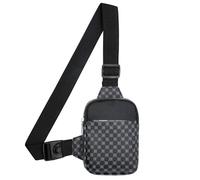 Long Keeper Kunstleder Sling Bag Brusttasche, Klein Umhängetasche Damen Herren Schultertasche Sling Tasche Wasserdicht Schulter Handytasche Für Reisen Outdoor