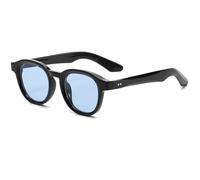 Long Keeper Retro Runde Sonnenbrille - Vintage Kleine Sonnenbrille Rund Herren Damen Klassische Unisex Retro Runde Brille Johnny Depp Brille mit UV400 Schutz