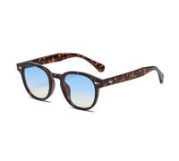 Long Keeper Retro Runde Sonnenbrille - Vintage Sonnenbrille Rund Herren Damen Klassische Unisex Stil Retro Johnny Depp Brille mit Uv400 Schutz