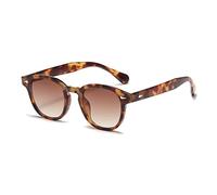 Long Keeper Retro Runde Sonnenbrille - Vintage Sonnenbrille Rund Herren Damen Klassische Unisex Stil Retro Johnny Depp Brille mit Uv400 Schutz