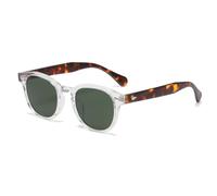 Long Keeper Retro Runde Sonnenbrille - Vintage Sonnenbrille Rund Herren Damen Klassische Unisex Stil Retro Johnny Depp Brille mit Uv400 Schutz