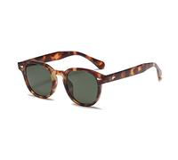Long Keeper Retro Runde Sonnenbrille - Vintage Sonnenbrille Rund Herren Damen Klassische Unisex Stil Retro Johnny Depp Brille mit Uv400 Schutz