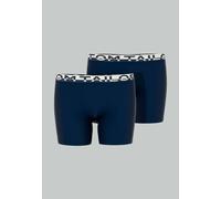 Boxershorts TOM TAILOR "Kentucky", Herren, Gr. 7 (XL), blau (blau, dunkel, uni), Single Jersey, Obermaterial: 95% Baumwolle, 5% Elasthan, unifarben, körpernah, Unterhosen, mit Logobund (56656301-7) bl