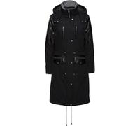 Long-Parka mit Lederimitateinsatz 46