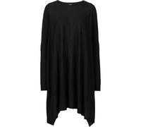 Longpullover BONPRIX "Long-Pullover aus Viskose-Mix", Damen, Gr. 36/38 (S), schwarz, Obermaterial: 50% Polyacryl, 50% Viskose, oversize, Pullover Longpullover, aus Polyacryl und Viskose, Oversize-Pass