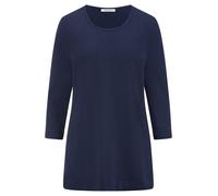 Long-Pullover Kaschmir Peter Hahn blau 44