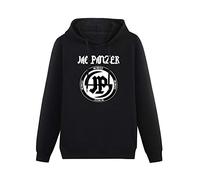 Long Sleeve Hooded Sweatshirt Jag Panzer Logo Concer Band Cotton Blend Hoody Black XXL
