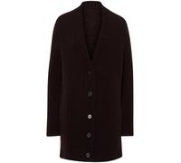 Long-Strickjacke aus Schurwolle und Kaschmir Fadenmeister Berlin braun 36